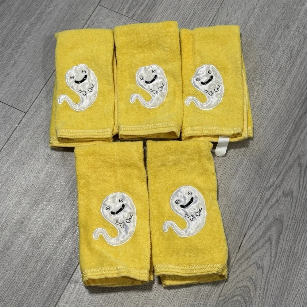 Halloween Ghost Hand Towels Yellow Set Of 5